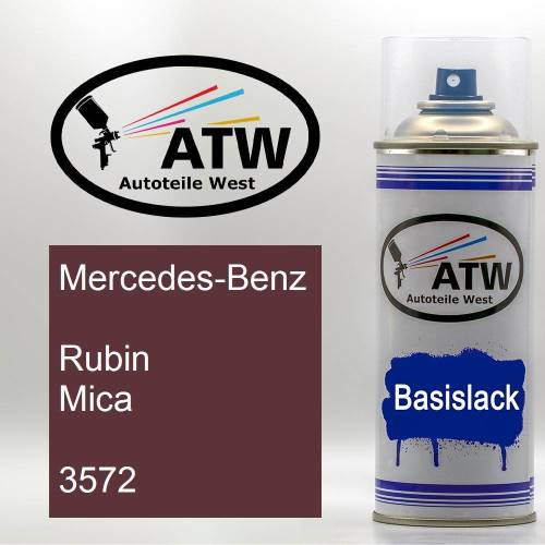 Mercedes-Benz, Rubin Mica, 3572: 400ml Sprühdose, von ATW Autoteile West.